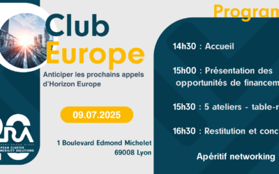 Club Europe CARA – Anticiper les prochains appels d’Horizon Europe